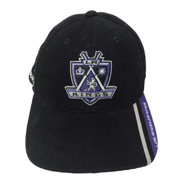 Vintage Bauer Sports Specialties NHL Los Angeles Kings Strapback Hat Cap Black - Picture 2 of 10